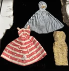 Vintage Barbie Dresses Busy Morning - Cotton Casual - Gold brocade