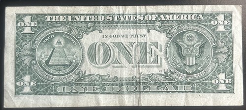(HUNDRED THOUSANDS NOTE!) $1 5 In A Row 0s Fancy Serial Number G16600000C - Picture 3 of 4
