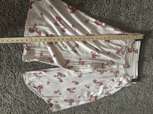 Free People Crossed Paths Culottes S Boho Floral Wide Leg Smocked Waist Pants - Picture 14 of 14