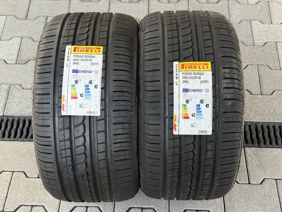 2x Pirelli Sommerreifen Reifen P-Zero Rosso N4 Porsche UHP 265/35 ZR18 93Y DOT21 - Bild 2 von 3