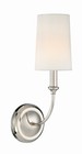 Crystorama Lighting Group 2241 Nickel Sylvan Single Light 16"H Wall Sconce