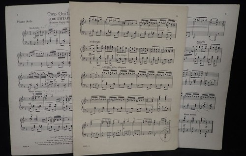 Dos guitarras - piano solo - Arr: Paoli - partituras 1930 - Imagen 3 de 3
