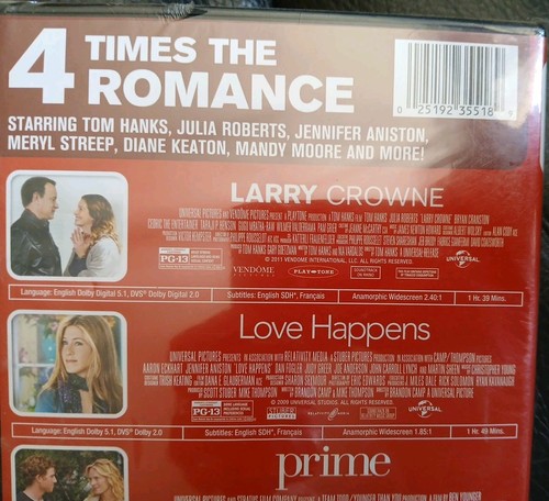 4 Movie Marathon Romantic Comedy Collect. DVD Love Happens,Larry Crow,etc - Picture 4 of 6