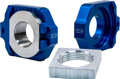 Works Connection Elite Axle Blocks - Blue Motorcycle Dirt Bike 17-450 66-17450 - Picture 2 of 4