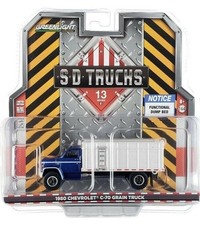 Chevrolet C-70 Grain Truck 1980 Blue Poly Cab White Bed 1:64 Greenlight 45130A