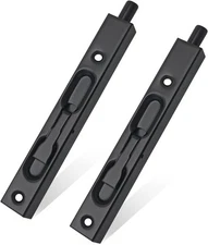 French Door Lock - 2 Pack, 6' Bolt Latch, Flip Lever Mechanism for Top/Bottom...