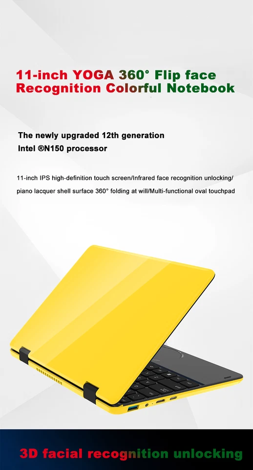 11" YOGA 360° Flip Laptop 10 Punkte Touch 16G RAM 512GB ROM Notebook Win11pro - Bild 2 von 4