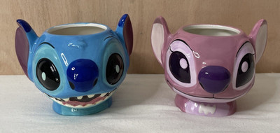Disney Lilo und Stitch Neuheit 3D Gesicht Tassen Tee Kaffee Tasse Trinkbecher X2