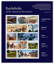 USPS Stamps ~ Unused Sheet of 15 ~ 2025 "Battlefields of American Rev." 5977a-o