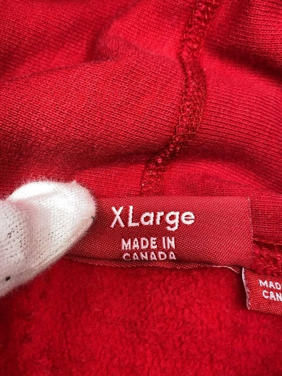 Felpa Supreme con cappuccio XL cotone rosso usata