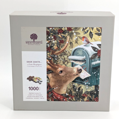 Deer Santa - Wentworth Laser geschnittenes Holzpuzzle 1000 Teile, 971703 Laune