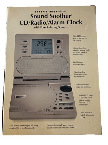 Sharper Image Portable CD/ AM-FM Radio Soother Sound Therapy See Photos for Type - Picture 4 of 5