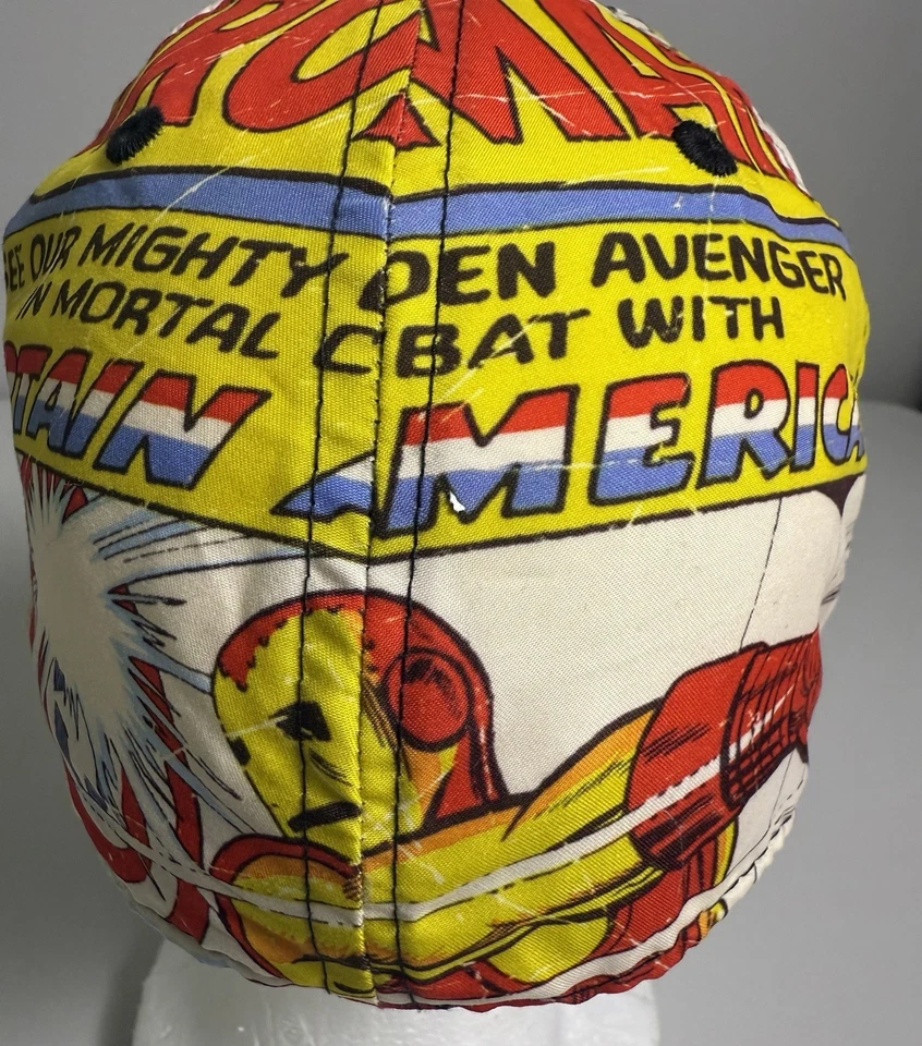 Ironman Marvel Comics Strips All Over Print Flex Fitted L/XL Hat Cap Men Women - Image 2 of 4