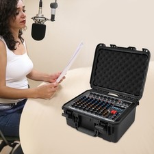 8 Channel Mixer Power Mixer Amplifier Tabletop Sound Mixing Console Dj Bluetooth