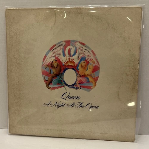 QUEEN A NIGHT AT THE OPERA 1st Press 1975 Vinyl LP Embossed Butterfly Labels VG+