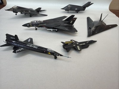Small Scale Model Fighter Plane Lot Stealth NASA F14 Black 3'' To 5'' Long Built