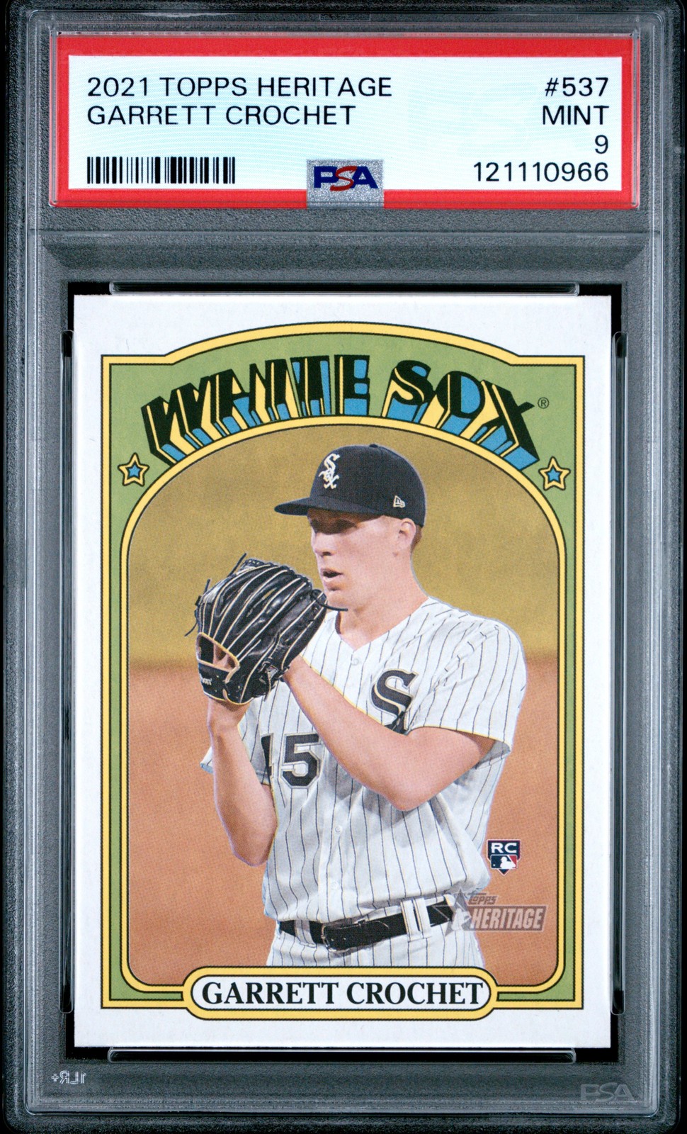 2021 TOPPS HERITAGE #537 GARRETT CROCHET PSA 9
