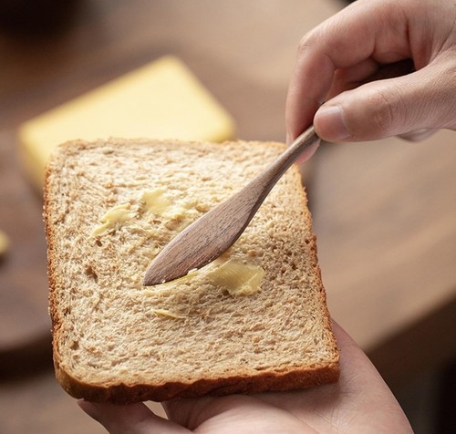4pc Wooden Butter Knife Set: 6 inches Long, Durable, Hand-Washable Multipurpose - Foto 4 di 7