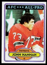 John Hannah, 1980 Topps, #230, New England Patriots,