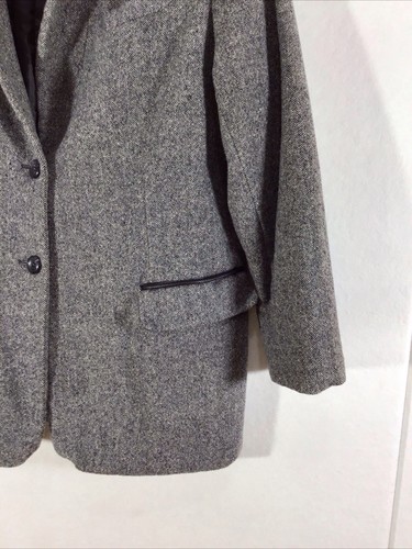 Vintage Pendleton Blazer Jacket Women's 12 Gray 100% Wool Made in USA - Picture 3 of 19