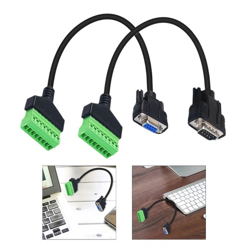DB9P RS232 to 8P Terminals Analogs Signal Extension Cable for Peripherals Device - Afbeelding 2 van 8