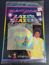 1984 Michael Jackson Colorforms Lazer Blazers 3-D Hologram Sticker Sealed