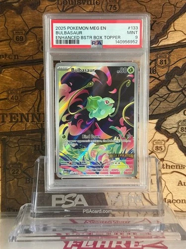 Bulbasaur - (Mega Evolution Stamped) 133/132 Holo PSA 9