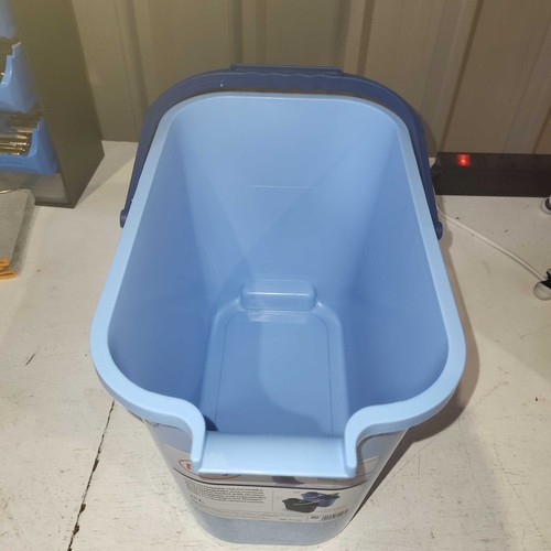 Mery Rectangular Bucket with Drainer, Polypropylene, Blue, 23 x 37 x 29 cm - Picture 3 of 4
