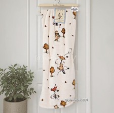 Winnie The Pooh Pooh-Bear Collection Fall Autumn Umbrella Leaves Throw Blanket