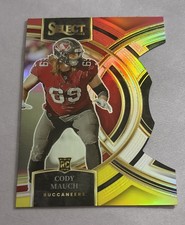 2023 Panini Select Premier Level Red & Yellow Prizm Die Cut #133 Cody Mauch (RC)