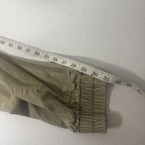 Vintage 90s JETLAG Cargo Joggers Khaki Drawstring Adjustable Pants Sz L 32x31 - Picture 12 of 12