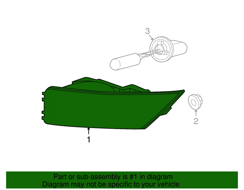 Conjunto de lámpara antiniebla genuina GM 22687233 CANTIDAD 1 Foto 3 de 3
