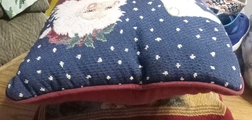 Almohada tapiz de colección decoración de Navidad lista de Papá Noel - Imagen 7 de 12