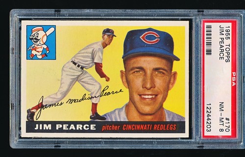1955 Topps JEFF PEARCE #170 PSA 8
