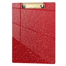 Plastic Acrylic Glitter Clipboard 8.5x11" Standard A4 Size for Classroom