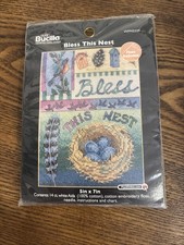 NEW Bucilla Counted Cross Stitch Kit BLESS THIS  Nest