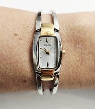 Beautiful Vintage Bulova Women's Two-tone Stainless Steel Bracelet Watch