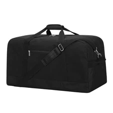 55L Large Duffle Bag for Men Travel - 25 inch Weekender Duffel Bag with Black