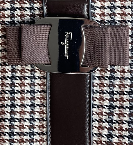 Borsa a tracolla Salvatore Ferragamo con fiocco pied de poule - Foto 2 di 24