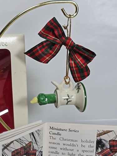 Spode Christmas Tree Miniature Candle Ornament With Original Box And Insert - Picture 2 of 17