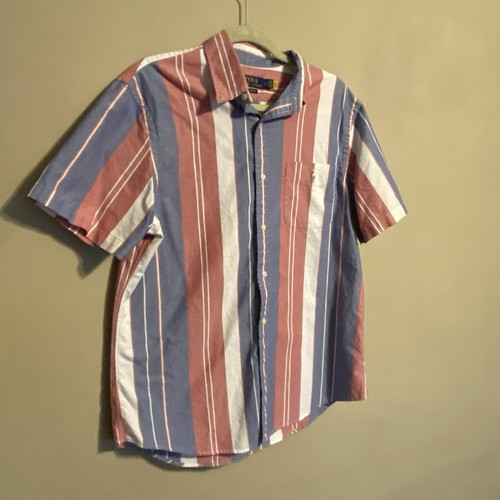 Polo Ralph Lauren Short Sleeve Oxford Button Up Shirt Classic Fit Size Large - Picture 2 of 13