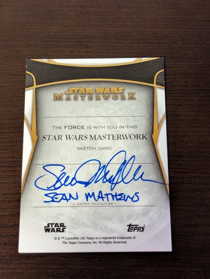 2024 Topps Star Wars Masterwork Sketch Obi-Wan Kenobi Guinness Sean Mathews /1 - Image 2 of 2