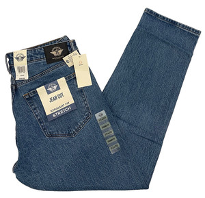 Dockers Mens Denim Jean Cut Straight Stretch Pants 32X32 Blue Jeans