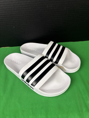 adidas Men's Adilette Shower Slides Sandal Size 11 White