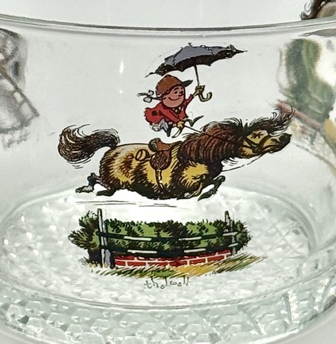 Norman Thelwell The Ponies Cartoon 4”x 7”x 4,5” Glasschale selten Vintage - Bild 5 von 8