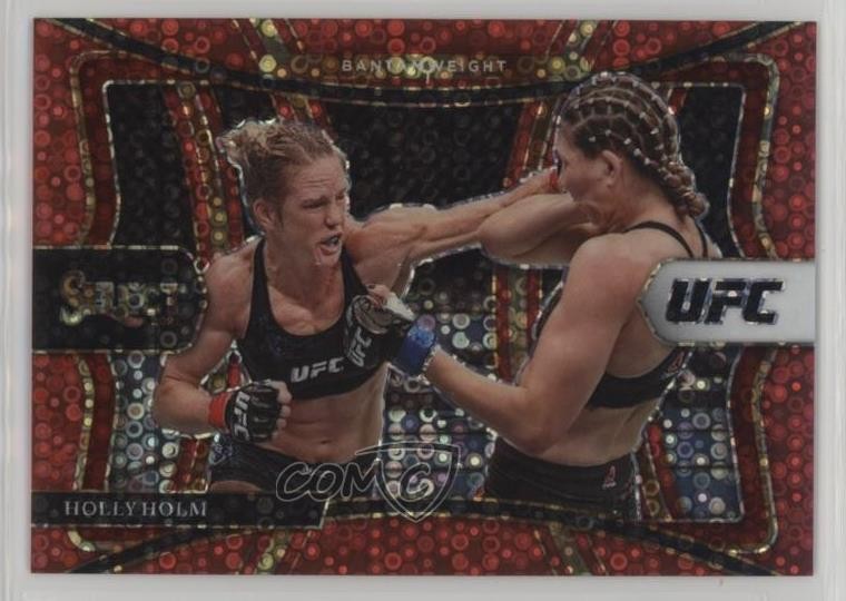2021 Panini Select UFC Premier Level Red Disco Prizm 37/199 Holly Holm #132 1f8v