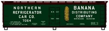 Accurail 4906 HO Northern Refrigerator Car Co. Bananas Early 40' Wood Reefer Car