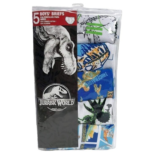 Universal Boys' Big Jurassic World 5-Pack Underwear Briefs, 8 - Picture 3 of 4