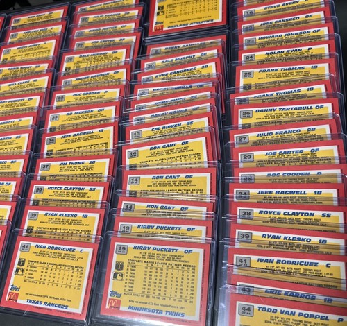 1992 Topps McDonalds Baseball's Best 44 Card Set Bo Jackson Ripken Pickett - Picture 4 of 8