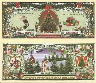 Lot of 2 bills REINDEER MERRY CHRISTMAS FUN MILLION NOVELTY DOLLAR
